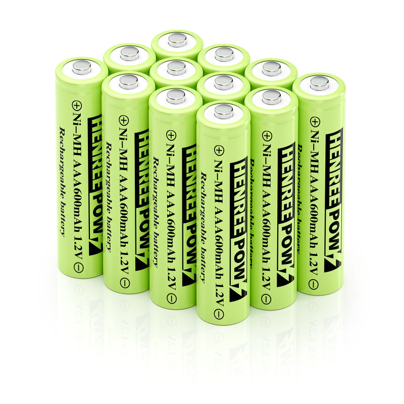 ہینریپو 1.2V 600mah AA NI-MH ریچارج ایبل بیٹریاں